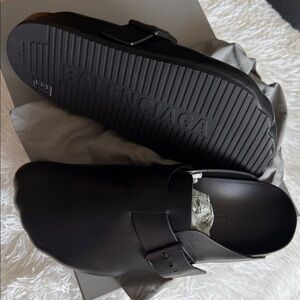 Balenciaga Black Leather Mules